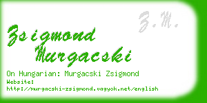 zsigmond murgacski business card